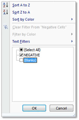 Use Filter to Isolate Incorrect Cells