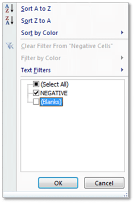 Use Filter to Isolate Incorrect Cells Use Filter to Isolate Incorrect Cells