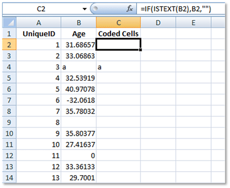 Using IF-THEN-ELSE to Locate Text Cells Using IF-THEN-ELSE to Locate Text Cells