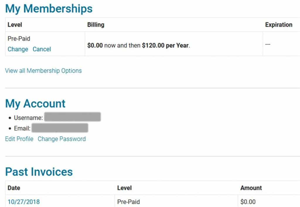 Details of Your Subscription