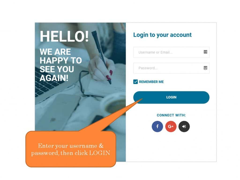 Enter Your Login Details