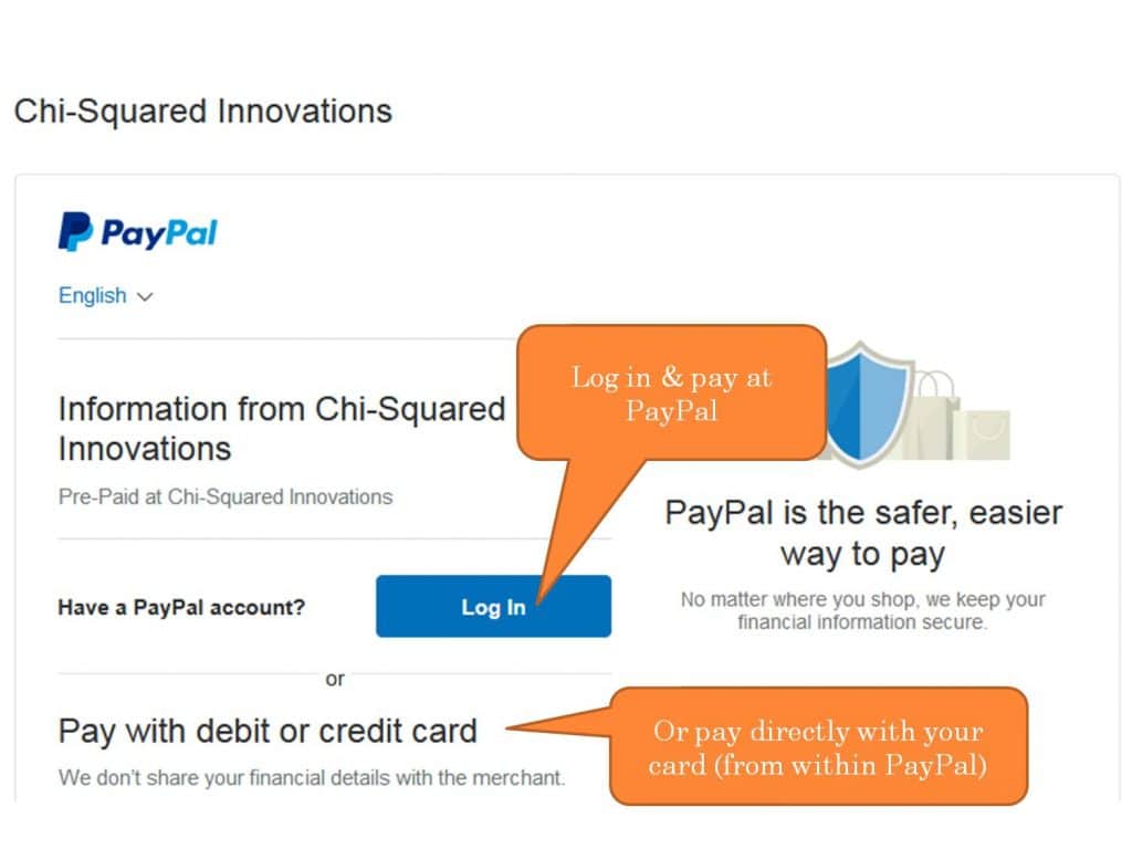 Pay With PayPal Or By Card