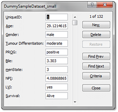 Excel's Data Entry Form