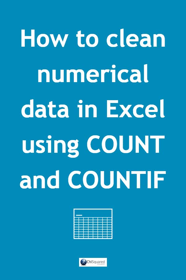 In this blog post we’re going to take a look at just 2 Excel formulae – COUNT and COUNTIF – to show what they can tell us about numerical data. #datatips #exceltips #datacleaning