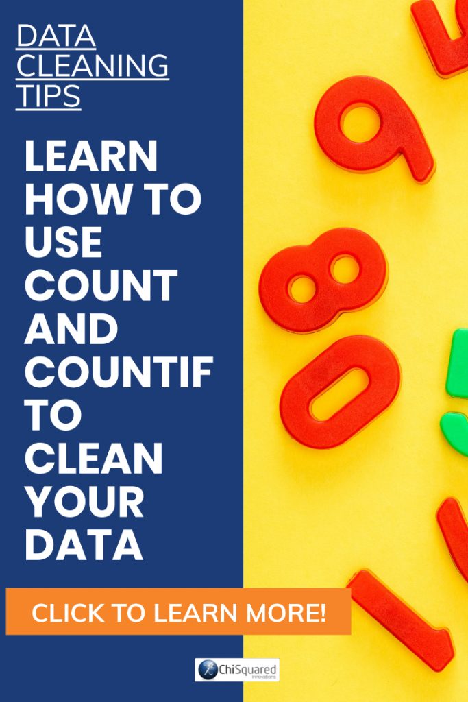 How to clean numerical data in Excel with countif - Pinterest Graphic (1) How to clean numerical data in Excel with COUNT and COUNTIF